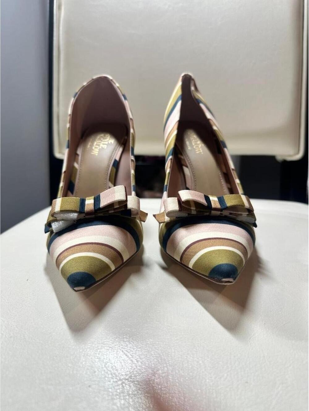 Antonio Melani x The Style Bungalow Worth Striped Bow Pumps Size 9 NWOB - Picture 3 of 5